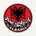Front view of the Albania 3D-printed country seal