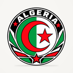 Algeria 3D-printed country seal — front view