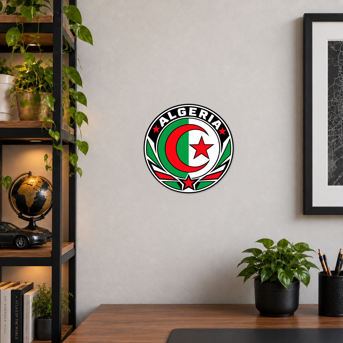 Algeria 3D-printed country seal — wall display at approximately 9.5 inches diameter