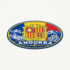 Angled view showing the thin profile of the Andorra 3D-printed country seal
