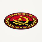 Angled view showing the thin profile of the Angola 3D-printed country seal
