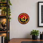 Angola 3D-printed country seal displayed on a home office wall at approximately 9.5 inches across