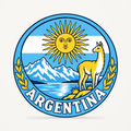 Argentina 3D-printed country seal — front view