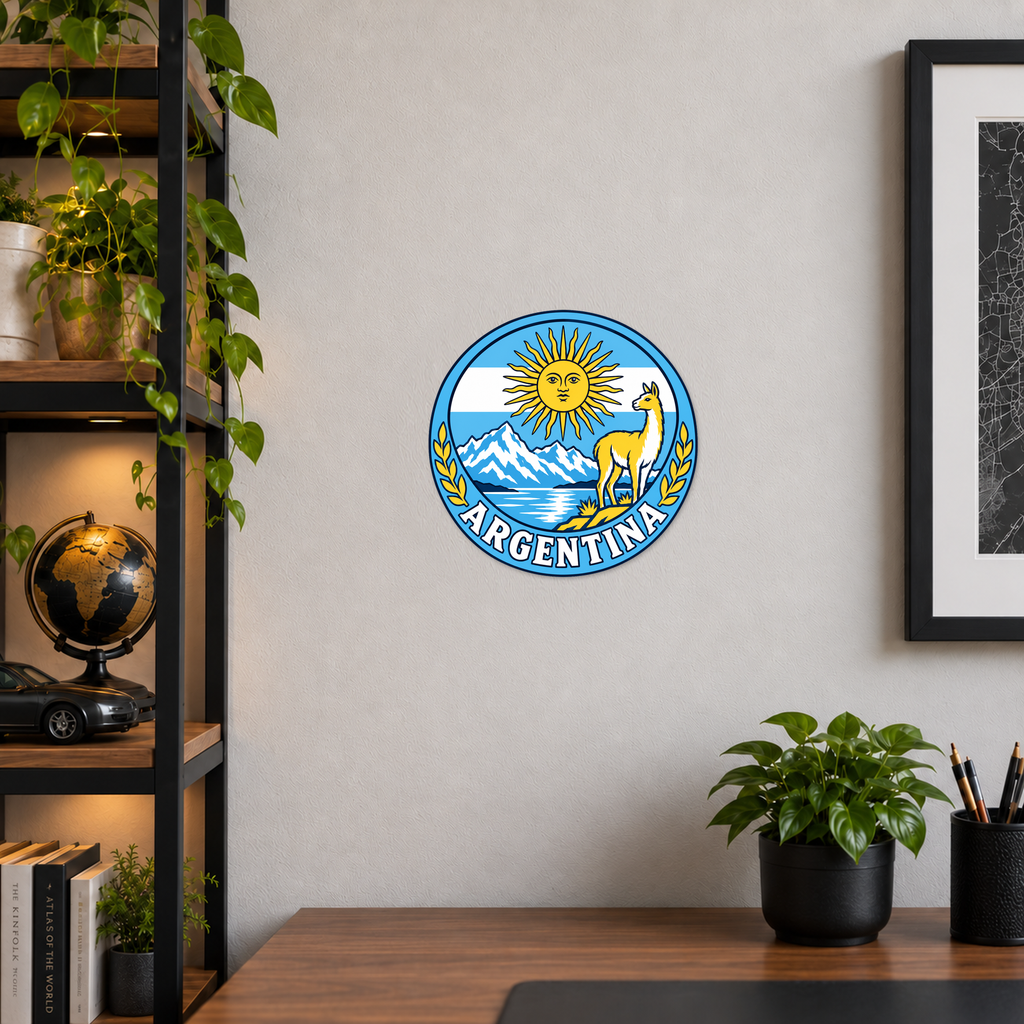 Argentina 3D-printed country seal — wall display at approximately 9.5 inches diameter