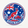 Australia 3D-printed country seal — front view