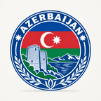 Front view of the Azerbaijan 3D-printed country seal