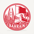 Front view of the Bahrain 3D-printed country seal