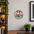 Belarus 3D-printed country seal displayed on a home office wall at approximately 9.5 inches across