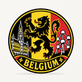 Belgium 3D-printed country seal — front view