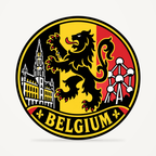 Belgium 3D-printed country seal — front view