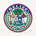 Belize 3D-printed country seal — front view