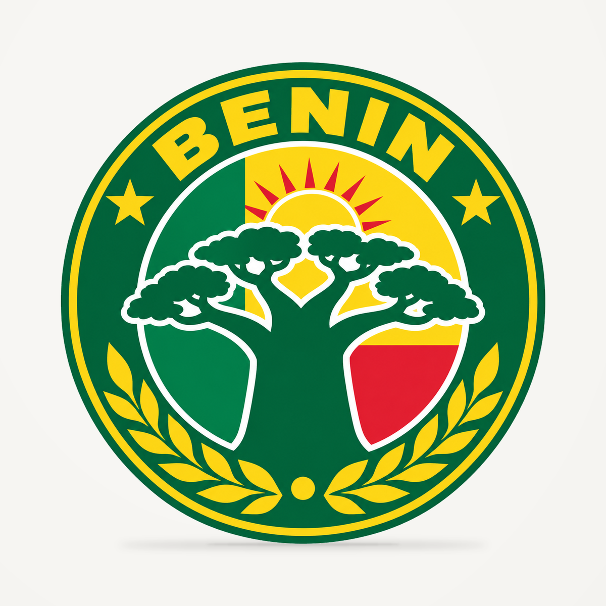 Front view of the Benin 3D-printed country seal