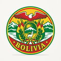 Bolivia 3D-printed country seal — front view