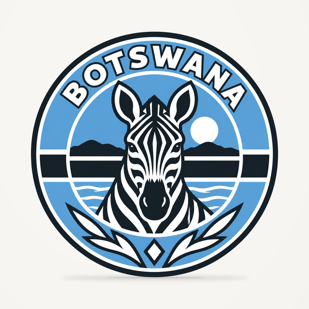 Botswana 3D-printed country seal — front view