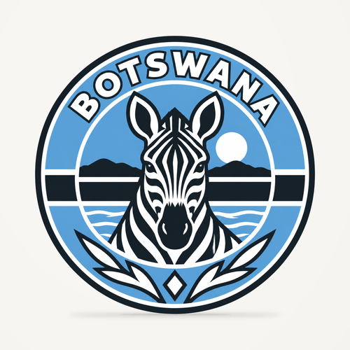 Botswana 3D-printed country seal — front view