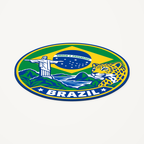 Angled view showing the thin profile of the Brazil 3D-printed country seal