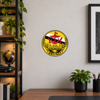 Brunei 3D-printed country seal displayed on a home office wall at approximately 9.5 inches across