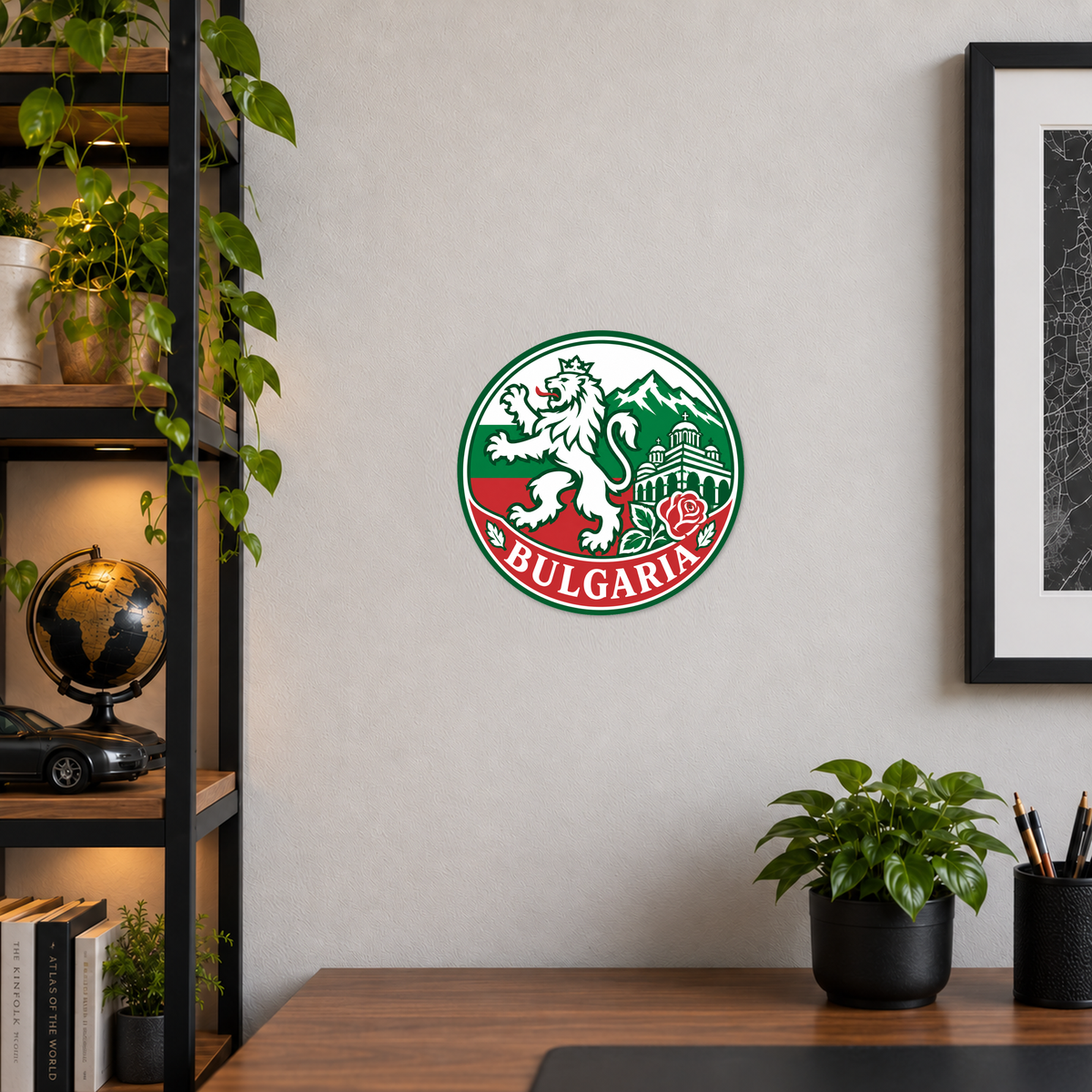 Bulgaria 3D-printed country seal — wall display at approximately 9.5 inches diameter