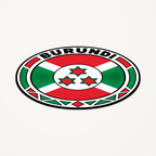 Angled view showing the thin profile of the Burundi 3D-printed country seal