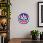 Cambodia 3D-printed country seal displayed on a home office wall at approximately 9.5 inches across