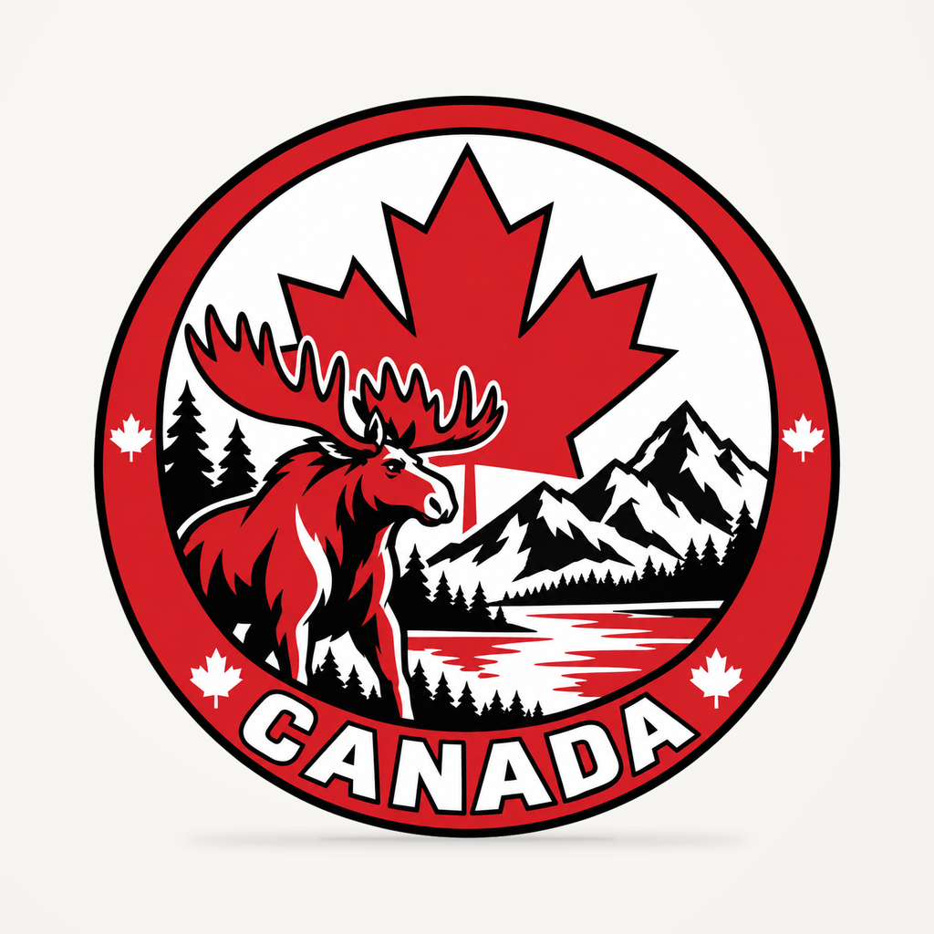 Canada 3D-printed country seal — front view