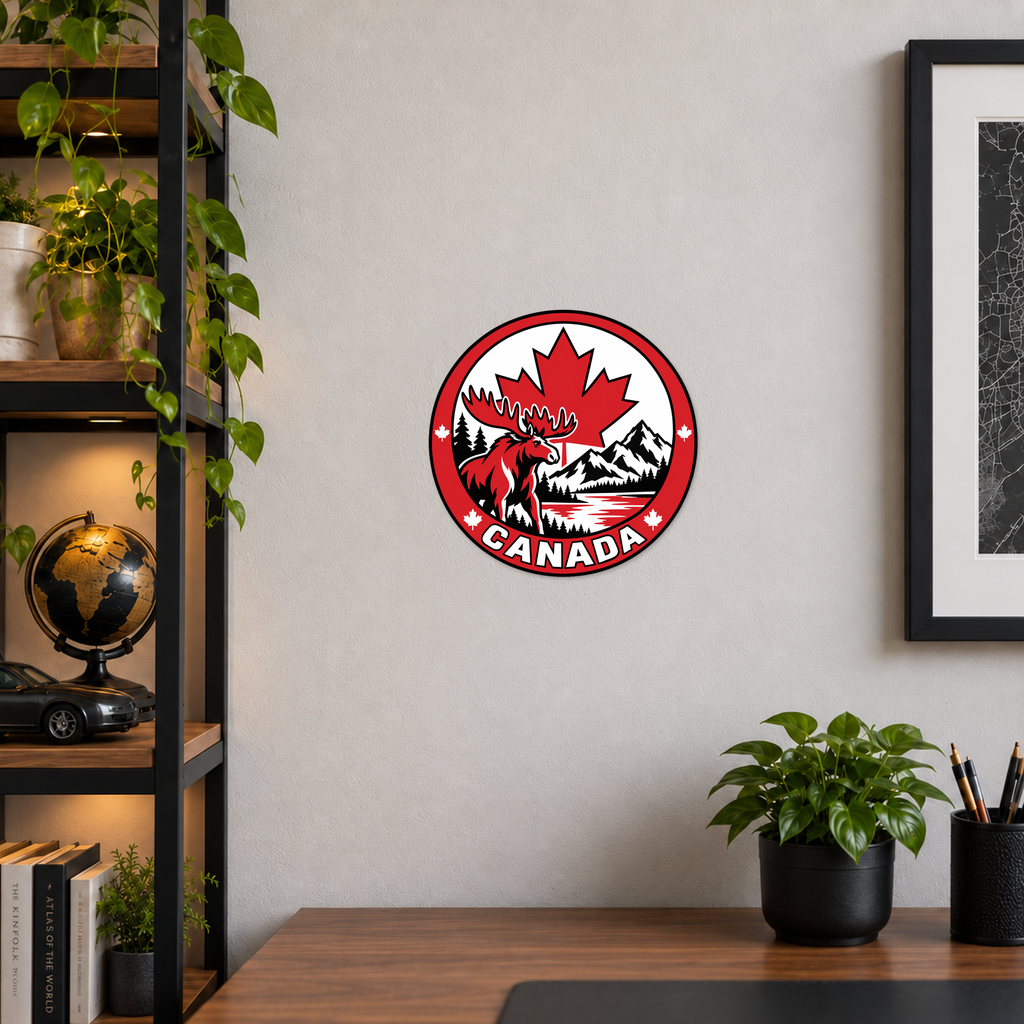 Canada 3D-printed country seal — wall display at approximately 9.5 inches diameter
