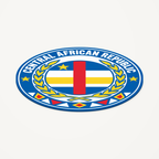 Angled view showing the thin profile of the Central African Republic 3D-printed country seal