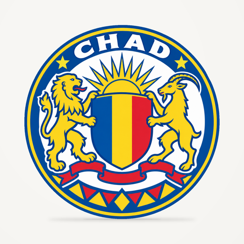 Chad 3D-printed country seal — front view