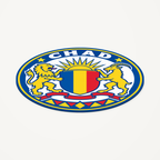 Chad 3D-printed country seal — angled view showing thin profile