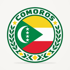 Comoros 3D-printed country seal — front view