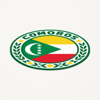 Comoros 3D-printed country seal — angled view showing thin profile