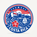 Costa Rica 3D-printed country seal — front view