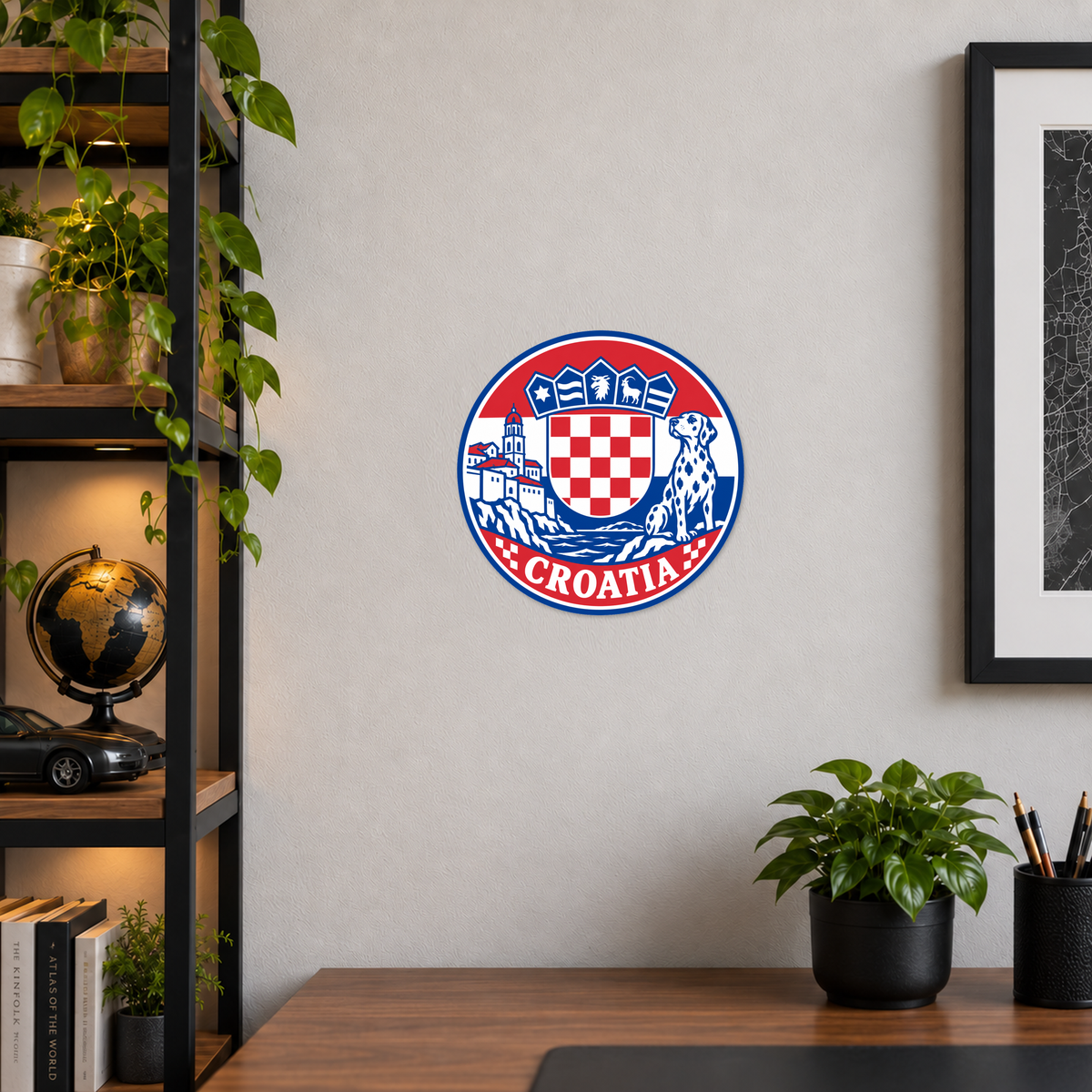 Croatia 3D-printed country seal — wall display at approximately 9.5 inches diameter