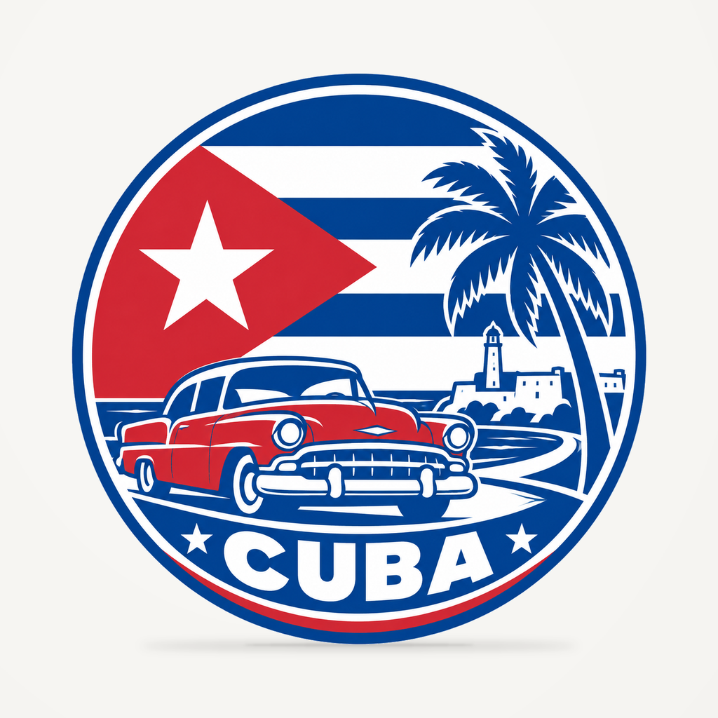 Cuba 3D-printed country seal — front view