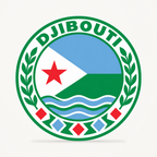 Front view of the Djibouti 3D-printed country seal