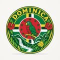 Dominica 3D-printed country seal — front view