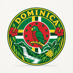 Dominica 3D-printed country seal — front view