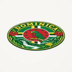 Dominica 3D-printed country seal — angled view showing thin profile