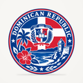Dominican Republic 3D-printed country seal — front view
