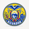 Ecuador 3D-printed country seal — front view