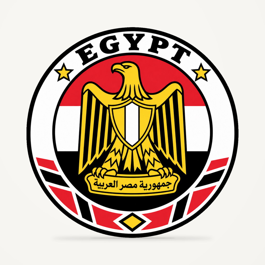 Egypt 3D-printed country seal — front view