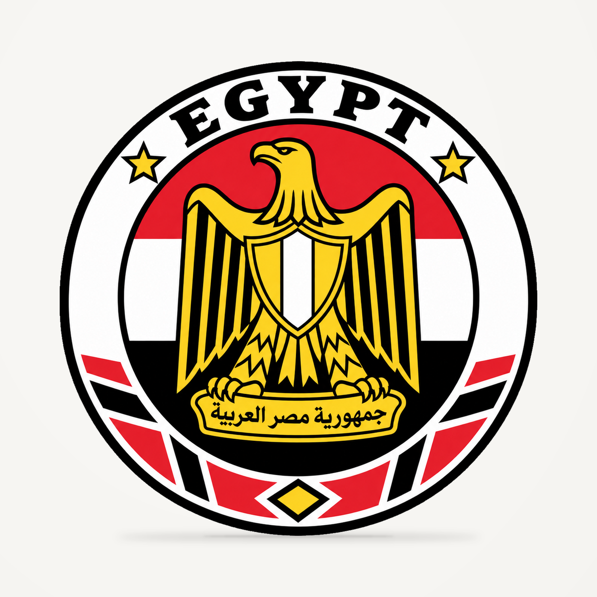 Egypt 3D-printed country seal — front view