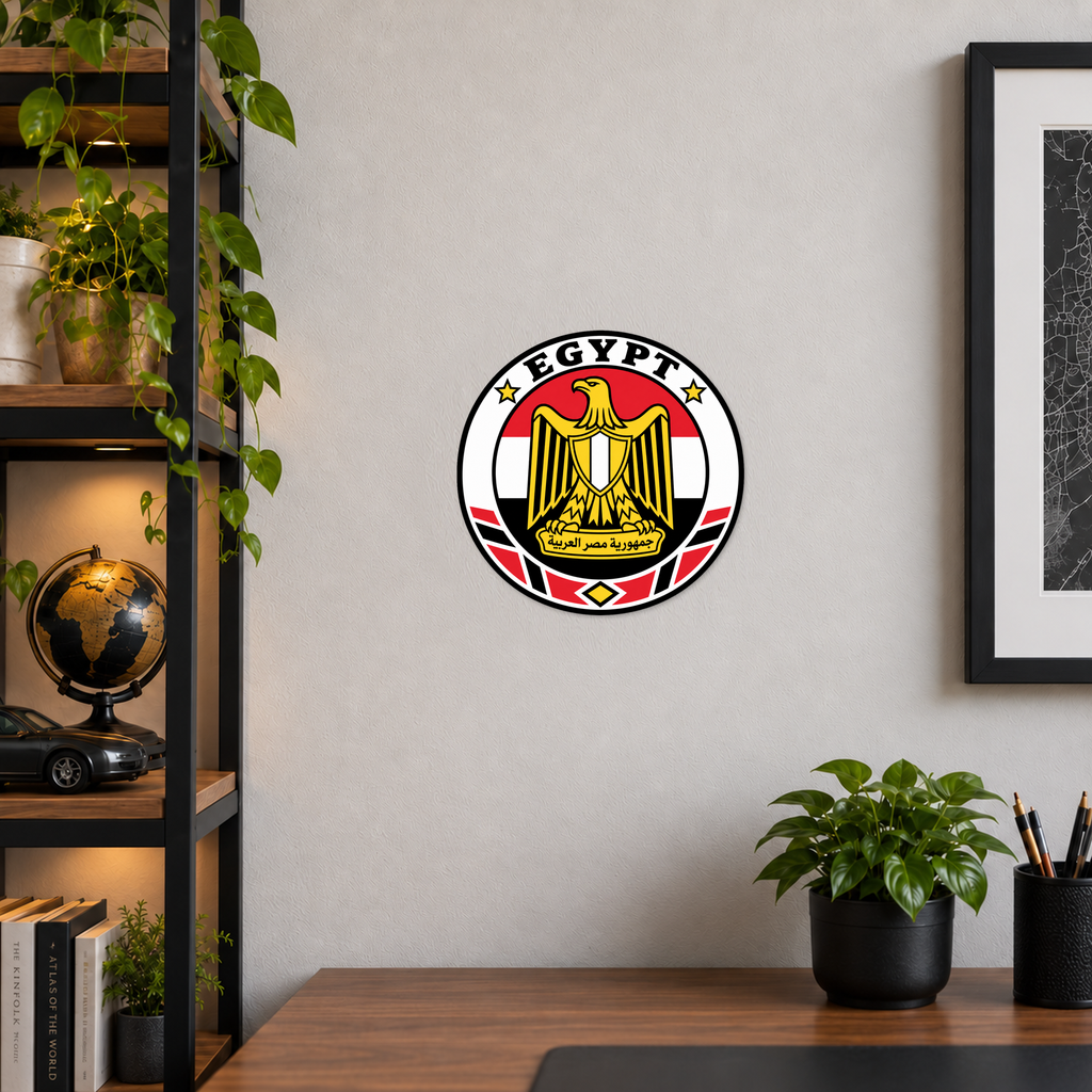 Egypt 3D-printed country seal — wall display at approximately 9.5 inches diameter