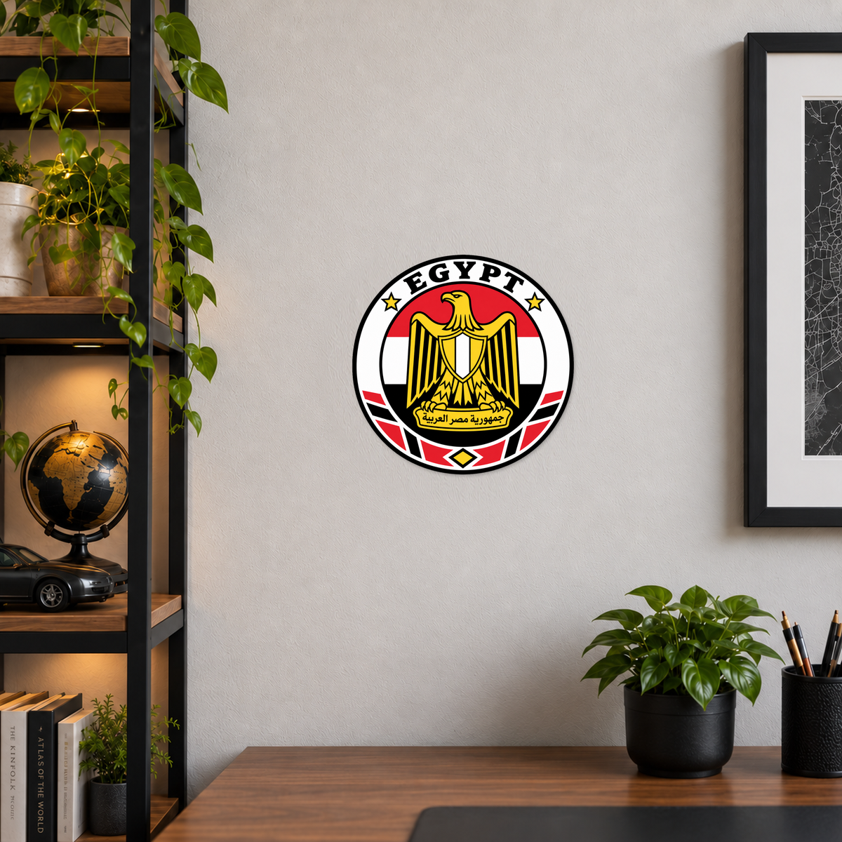 Egypt 3D-printed country seal — wall display at approximately 9.5 inches diameter