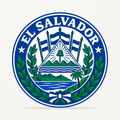 El Salvador 3D-printed country seal — front view