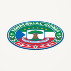 Angled view showing the thin profile of the Equatorial Guinea 3D-printed country seal