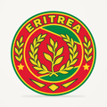 Front view of the Eritrea 3D-printed country seal