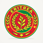 Front view of the Eritrea 3D-printed country seal