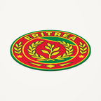 Angled view showing the thin profile of the Eritrea 3D-printed country seal