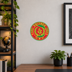 Eritrea 3D-printed country seal displayed on a home office wall at approximately 9.5 inches across